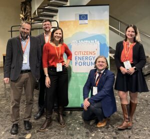 Marine Cornelis and other participants in the Citizens' Energy Forum